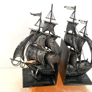 Mid Century Cast Iron book ends made in Hong Kong